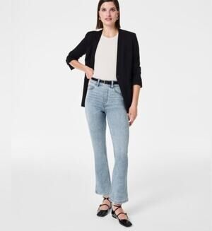SPANX Spanxshape EveryWear Jeans M Indigo Skye Pull On High Rise Kick Flare